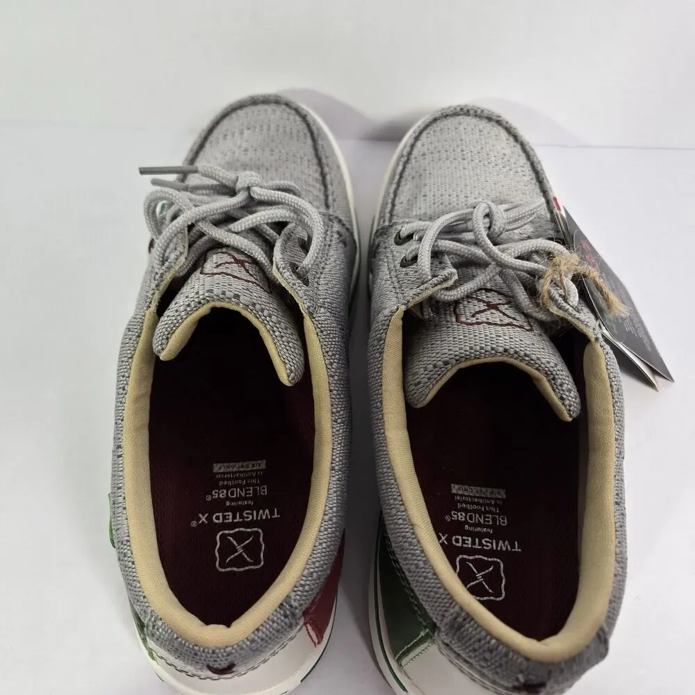 Twisted X® Mens 8.5 Casual Light Grey Mexican‎ Flag Kick Shoes MCA0054 Heritage